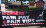 Protest outside TGI Fridays Prestwich